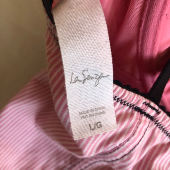 LA SENZA baby pink corset top with black bow - Picture 7 of 8